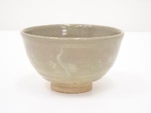 東峰造　雲鶴文茶碗